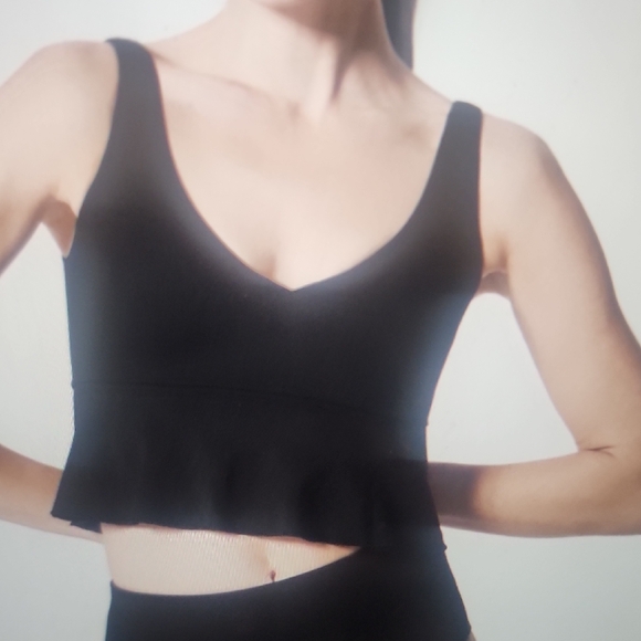 SPANX Other - SPANX Pique Longline Flounce Swim Top Size L $78